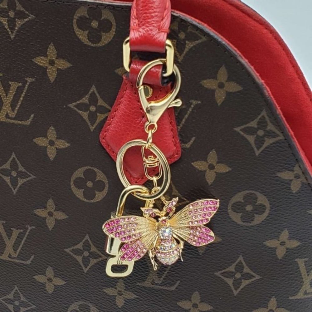Authentic Louis Vuitton Gold Padlock 🔒 Shiny LV Key + Bag Unbranded Charm - Picture 7 of 8